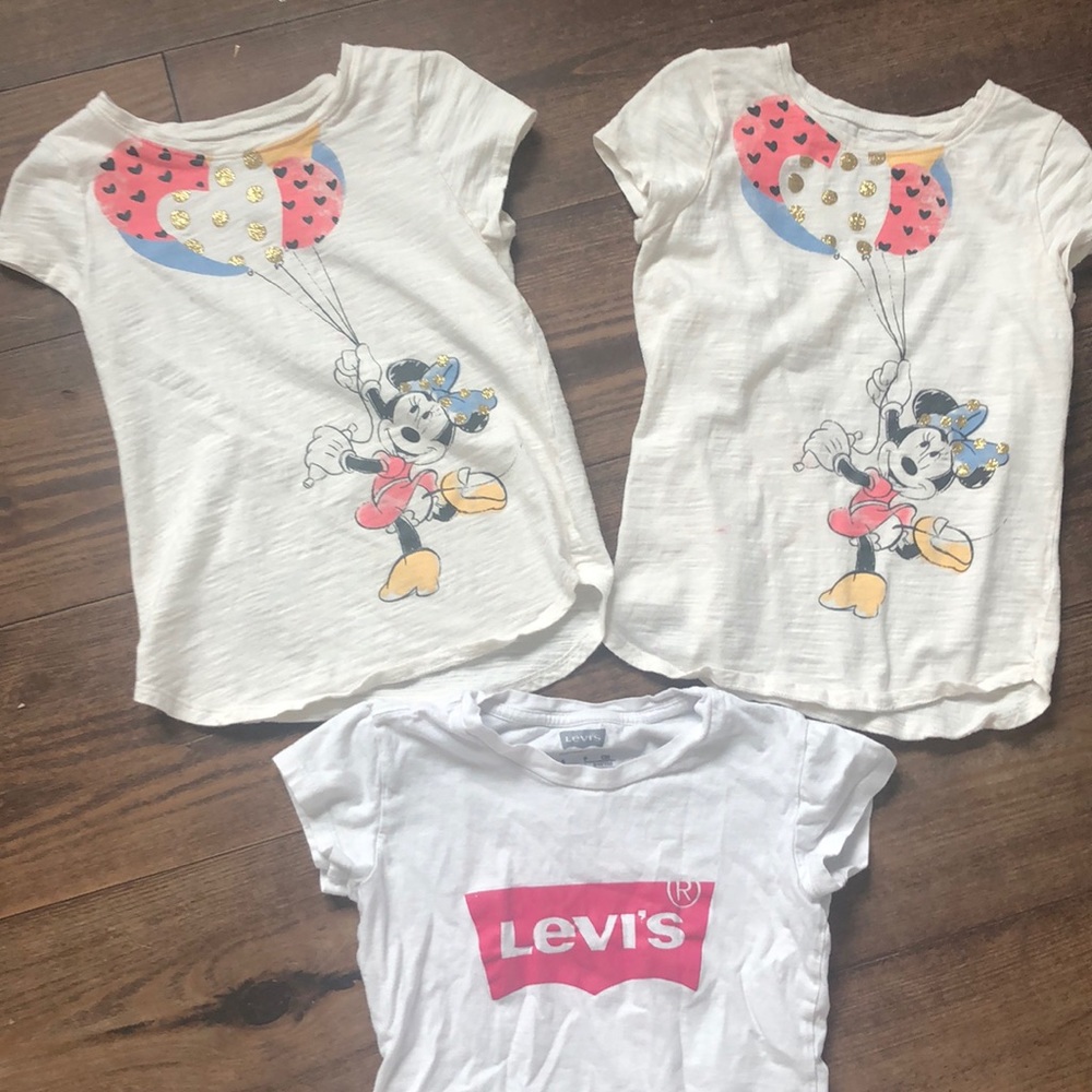 3 shirts girls small and size 7